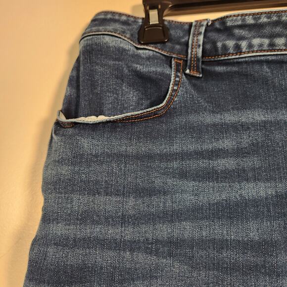 MAURICES High Rise Jeans Womens XL REG Blue Button Fly STRETCH Comfy FLAWED - Picture 10 of 12